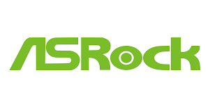 a logo for the asrock