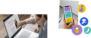 Mockups van de website op laptop en mobiel