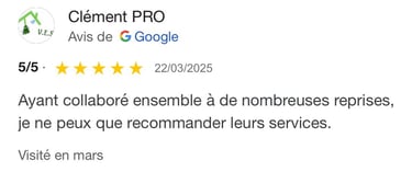 Avis google 5 étoiles clients m&m services pro nettoyage et vitres rouen 