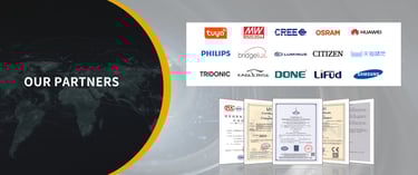MEAN WELL CREE OSRAM PHILIPS BRIDGELUX EAGLERISE DONE LIFUD SAMSUNG HUAWEI are the partners of fanxi