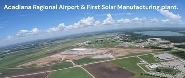 Picture of Acadiana Regional Airport and First Solar construction site