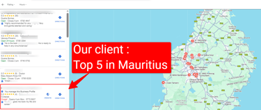 Mauritius business Google My Business growth after professional website