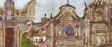 Mexico City Catedral - digital postcard