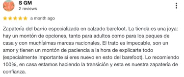 Zapatería especializada en barefoot para hombre, mujer y niños