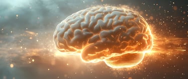 photod'une vue du cerveau et en arrière plan l'espace  pour illustrer le neurofeedback 