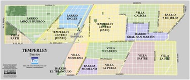 Mapa de Barrios de Temperley