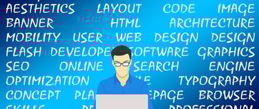 The person designing website