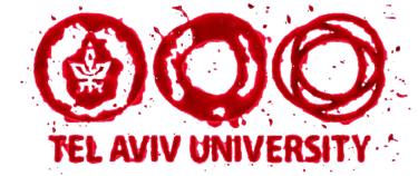 Tel Aviv University LOGO rendered in blood