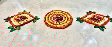 Floral rangoli