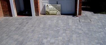 Premium grey block paver driveway