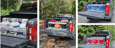 truck with propane and fuel and other items for transport