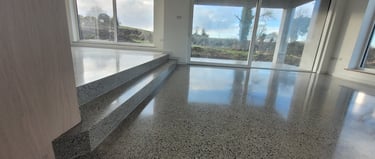 Polished concrete steps