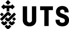 a black and white logo with the words uts