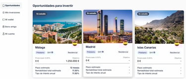 Selección de proyectos y oportunidades wecity