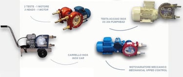 micromix Available options for peristaltic pumps