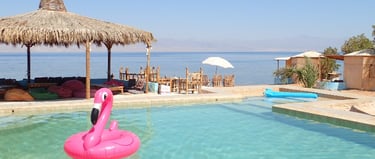 Swimming pool with sea view at Bedouin Star Nuweiba Egypt