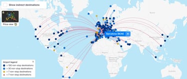 Flights to Barcelona from Latin America, North America, Middle East, Asia and Europe