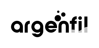 a black and white logo Argenfil