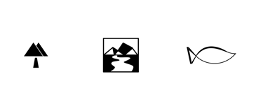 Natural looking logos in black and white