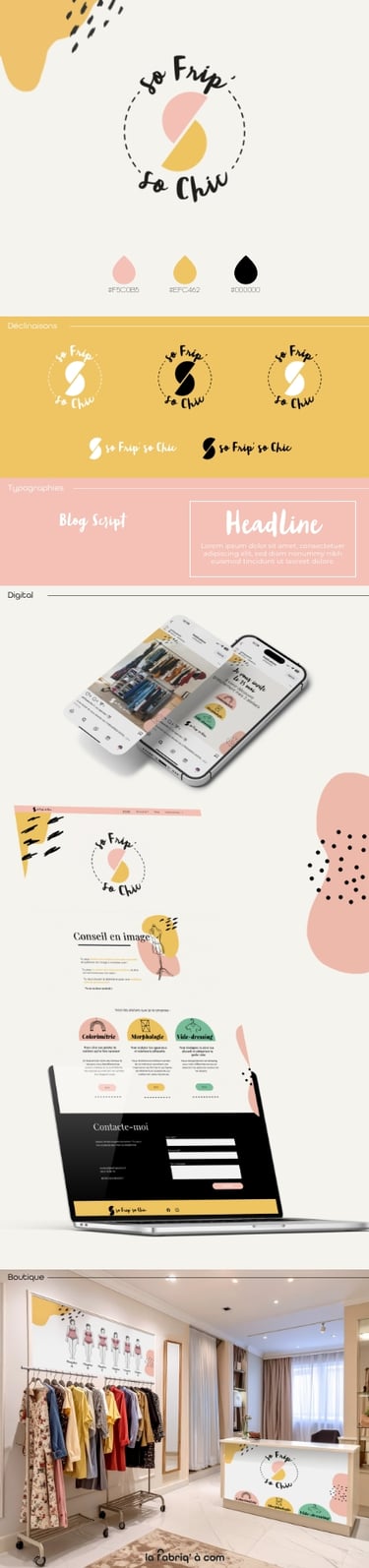 Projet sofripsochic création logo site web boutique pour conseillère en image