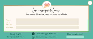 carte cadeau massage
