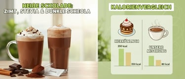 Low Carb heiße Schokolade mit Stevia und Mandelmilch – gesund, zuckerfrei und cremig.