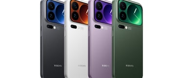 Novos celulares Xiaomi 17 Pro Max nas cores Black, White, Purple e Green.