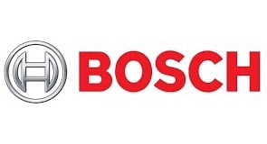 Official Bosch brand logo featuring the iconic red wordmark and silver armature icon.