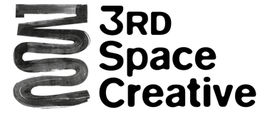 logo with 3SC combined in a painterly style. Followed by the text "3RD Space Creative"