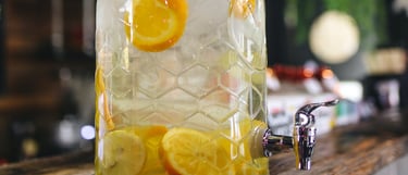 a jar of lemonade in a jar of lemonade