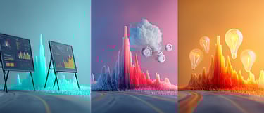 Picture of three distinct areas of a data career, analyst, engineer and scientist