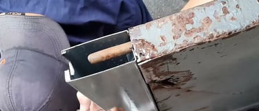 sơn tĩnh điện bị rỉ sét 