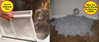 Lint Trap Cleaning, Duct Cleaning, Dryer Vent Cleaning