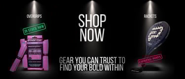 padel vibes homepage banner shop overgrips now