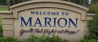 Welcome to Marion, OH sign
