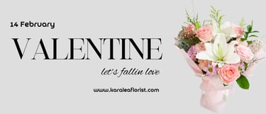 Karangan bunga valentine
