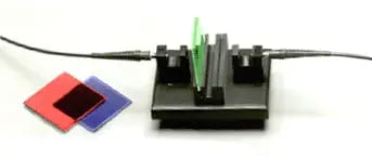 Universal optics bench for use with glass slides and thin film analysis