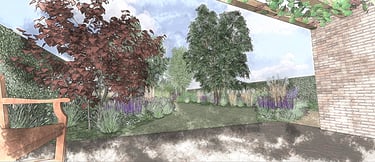 3D impressie Kloosterveld achtertuin