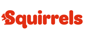 The Squirrels logo, red lettering on a white background.