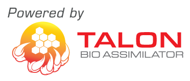 Powered by Talon Bio Assimilator logo featuring a claw gripping a yellow honeycomb sphere.