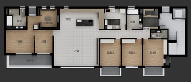 A동 201호 301호 평면도