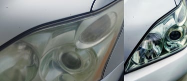 headlight cleaner, headlight polish, headlight restore, mobile headlight restoration LA SFV Van Nuys