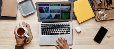Portfólio de designs criados no Canva para ganhar dinheiro