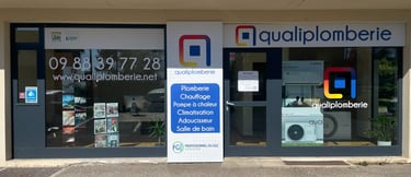 Devanture Qualiplomberie à Charvieu-Chavagneux