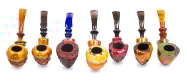 Group of 7 Great Dane Eber Danish Freehand Pipes
