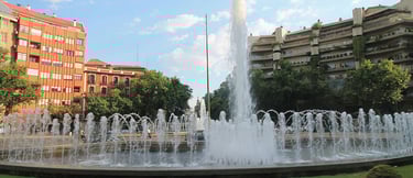 Glorieta de san Bernardo en barrio de Chamberí, Madrid.