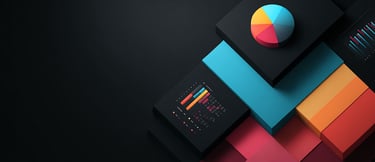 data visuals in steps to show progress