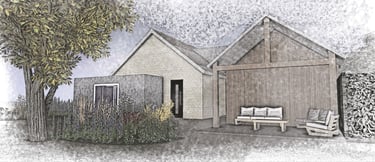 3D impressie achtertuin