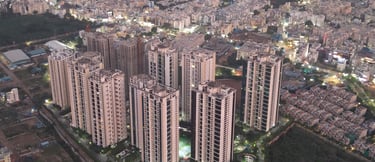 a cityscape of a city with a lot of buildings