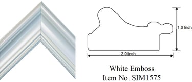 White Emboss Picture Frame Item No. SIM1575